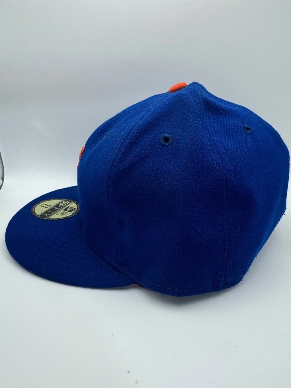 New York Mets Classic Fitted Blue Orange Cap (New Era 59 FFTY) Hat 7 3/8
